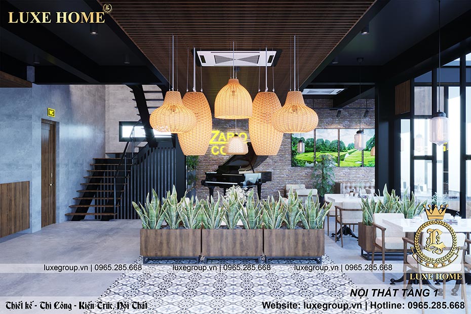 Thiết kế nội thất quán cà phê sang trọng tại Ninh Bình – NT 2219