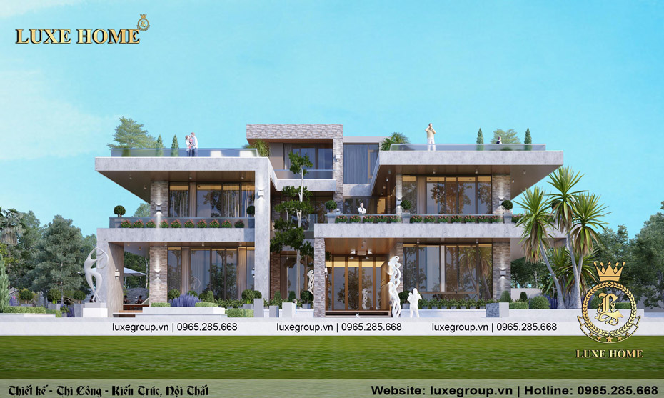 Thiết kế Villa nghỉ dưỡng hiện đại 2 tầng Tại Ninh Bình – BT 2125