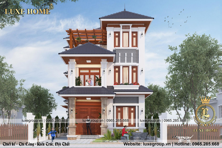 Biệt thự hiện đại 3 tầng gia đình Chú Sơn Tại Nghệ An – BT 3130
