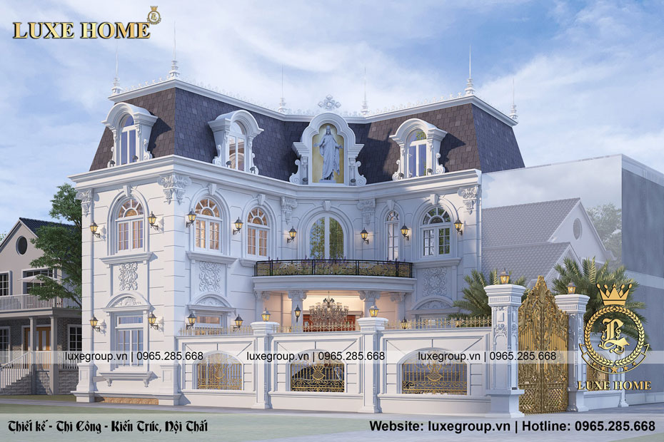Đẹp mê với mẫu thiết kế biệt thự 2 tầng tân cổ điển tại Hà Nội – BT 2140