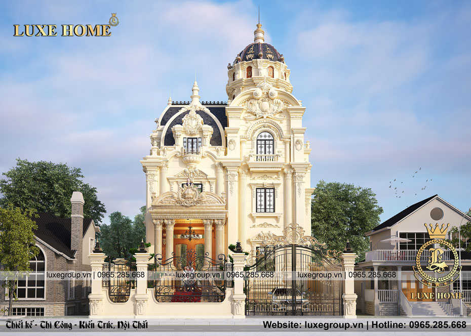 Mẫu thiết kế lâu đài cổ điển 4 tầng Pháp Tại Khánh Hòa