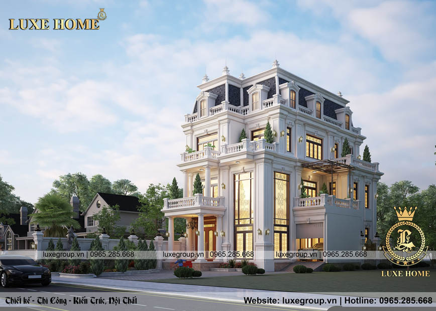 Nguồn cảm hứng thiết kế mẫu biệt thự tân cổ điển 3 tầng gia đình Anh Lê Phạm