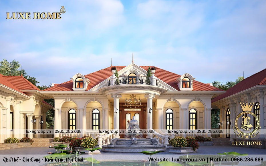 Tổng quan dự án thiết kế thi công trọn gói biệt thự 1 tầng tân cổ điển tại Quảng Ninh