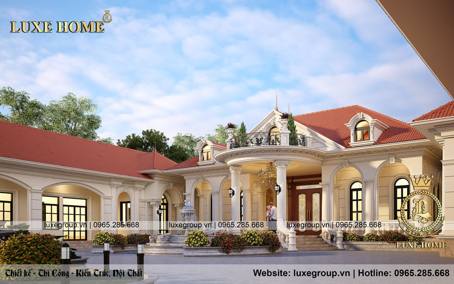 Tổng quan dự án thiết kế thi công trọn gói biệt thự 1 tầng tân cổ điển tại Quảng Ninh