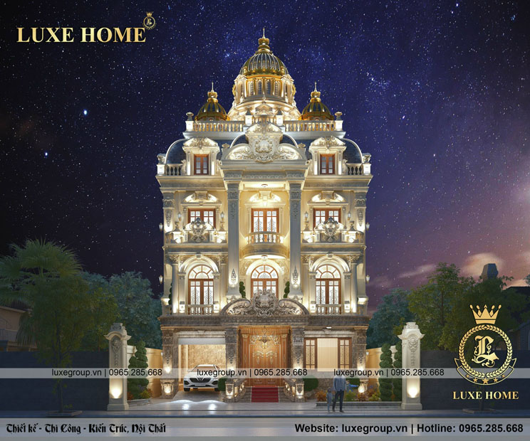 Thiết kế thi công trọn gói biệt thự lâu đài 3 tầng Tại Ninh Bình – LD 3319