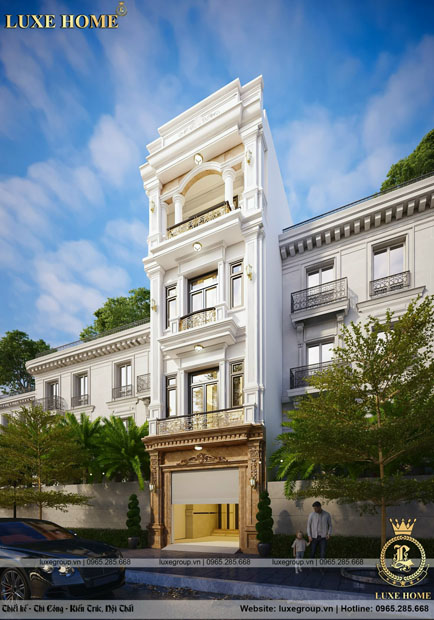 Thiết kế biệt thự phố 3 tầng 1 tum trọn gói ấn tượng tại Hà Nội