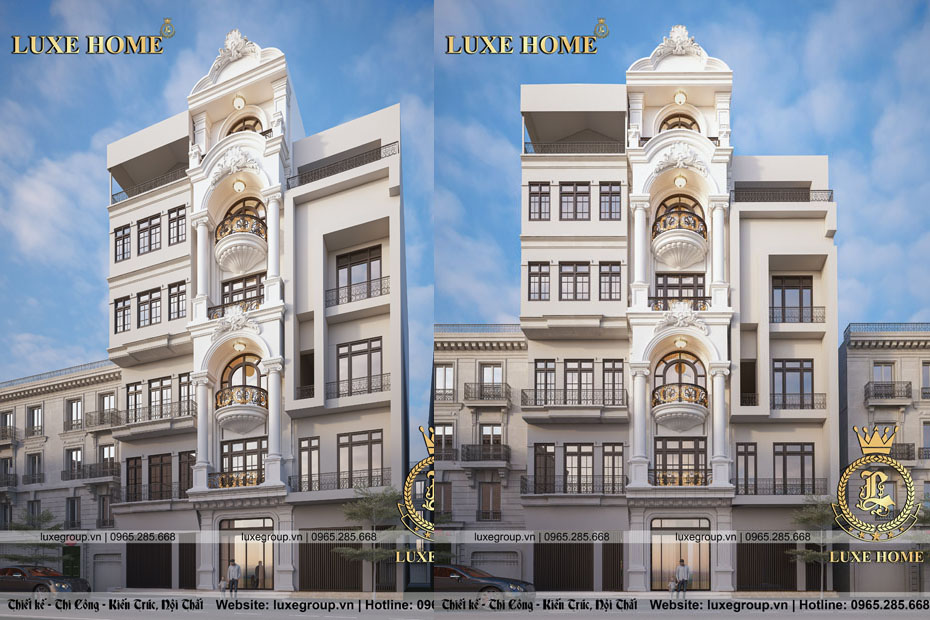 Thiết kế nhà phố 6 tầng mặt tiền kinh doanh tại Hà Nội – BT 6117