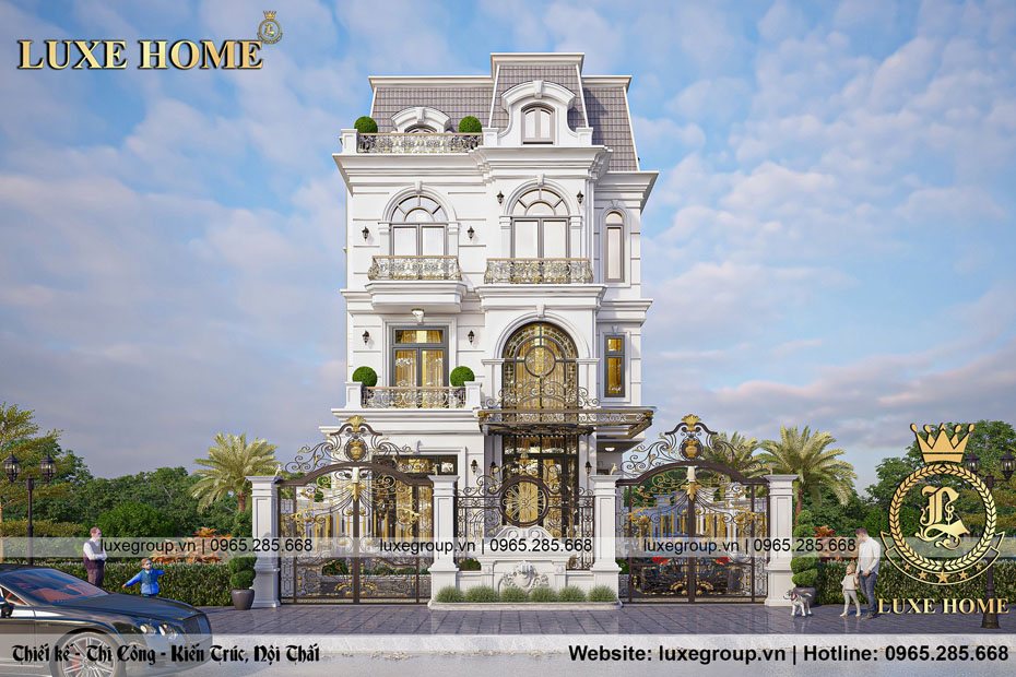 Thiết kế thi công biệt thự phố mặt tiền 10m2 tại Hà Nội – BT 3326