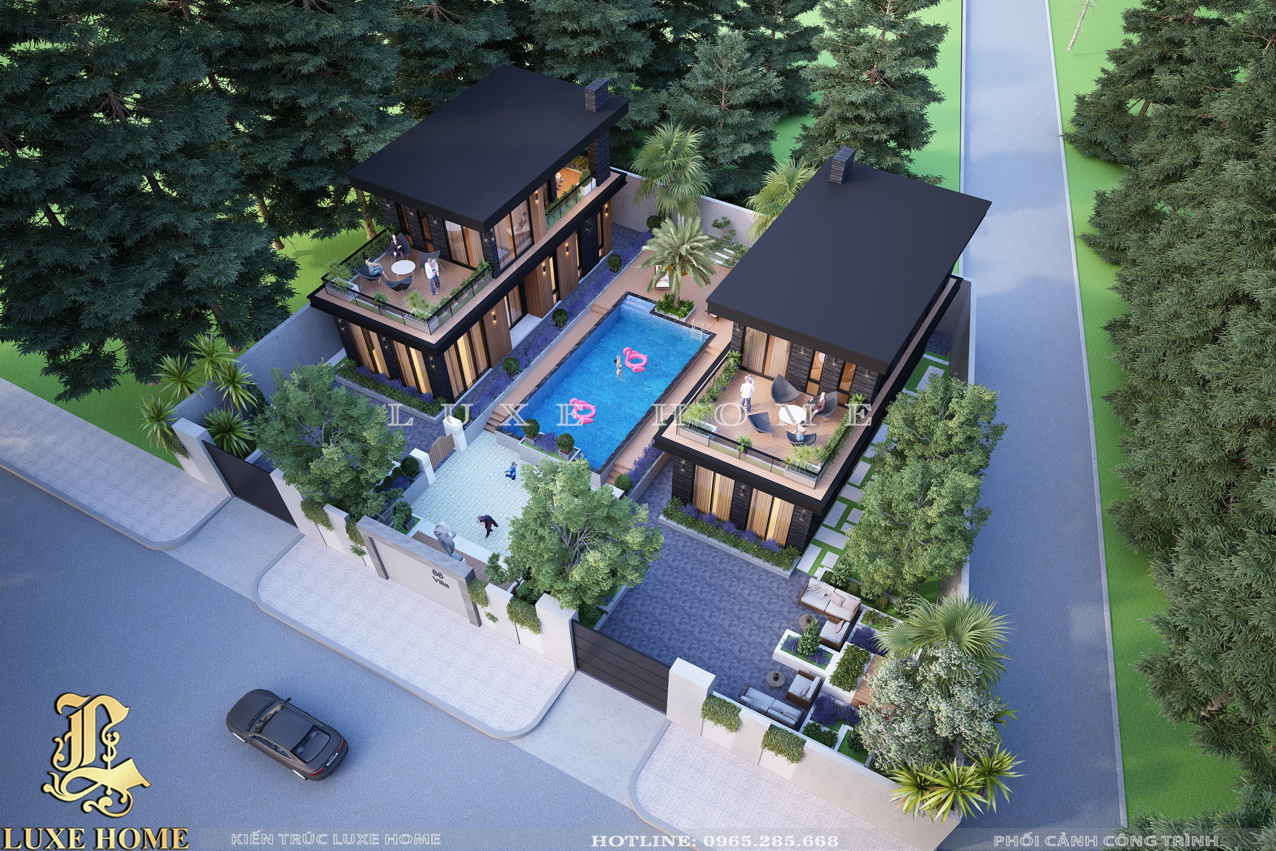 Mẫu thiết kế biệt thự villa nghỉ dưỡng Châu  Âu tại Ninh Bình-BT32802