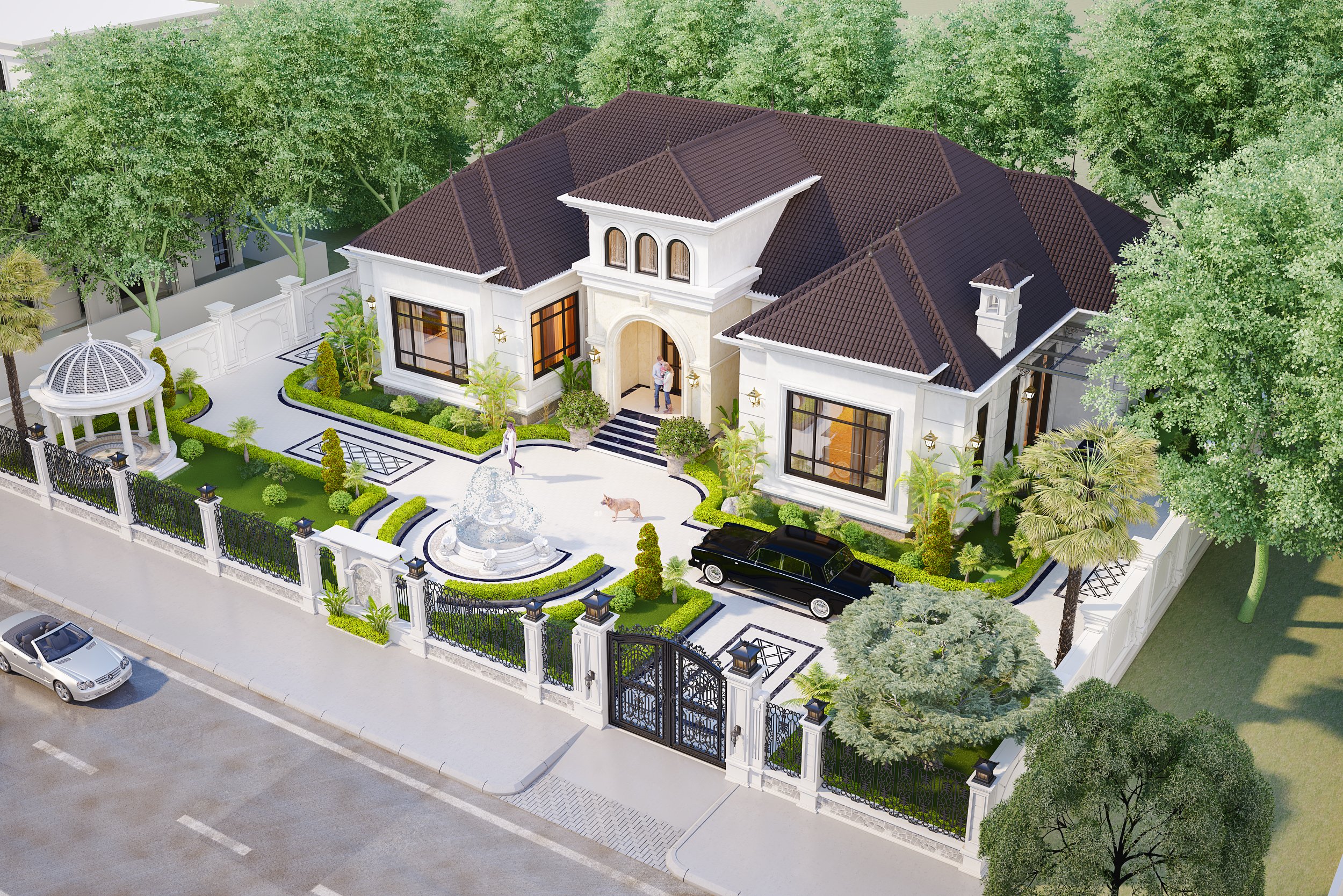 Kiến trúc ấn tượng của mẫu thiết kế biệt thự villa 1 tầng Đông Dương