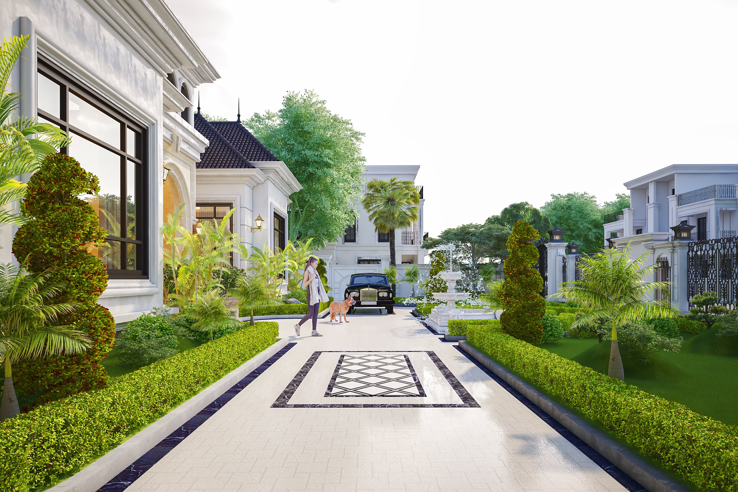 Tổng quan mẫu thiết kế villa 1 tầng Đông Dương tại Lâm Đồng
