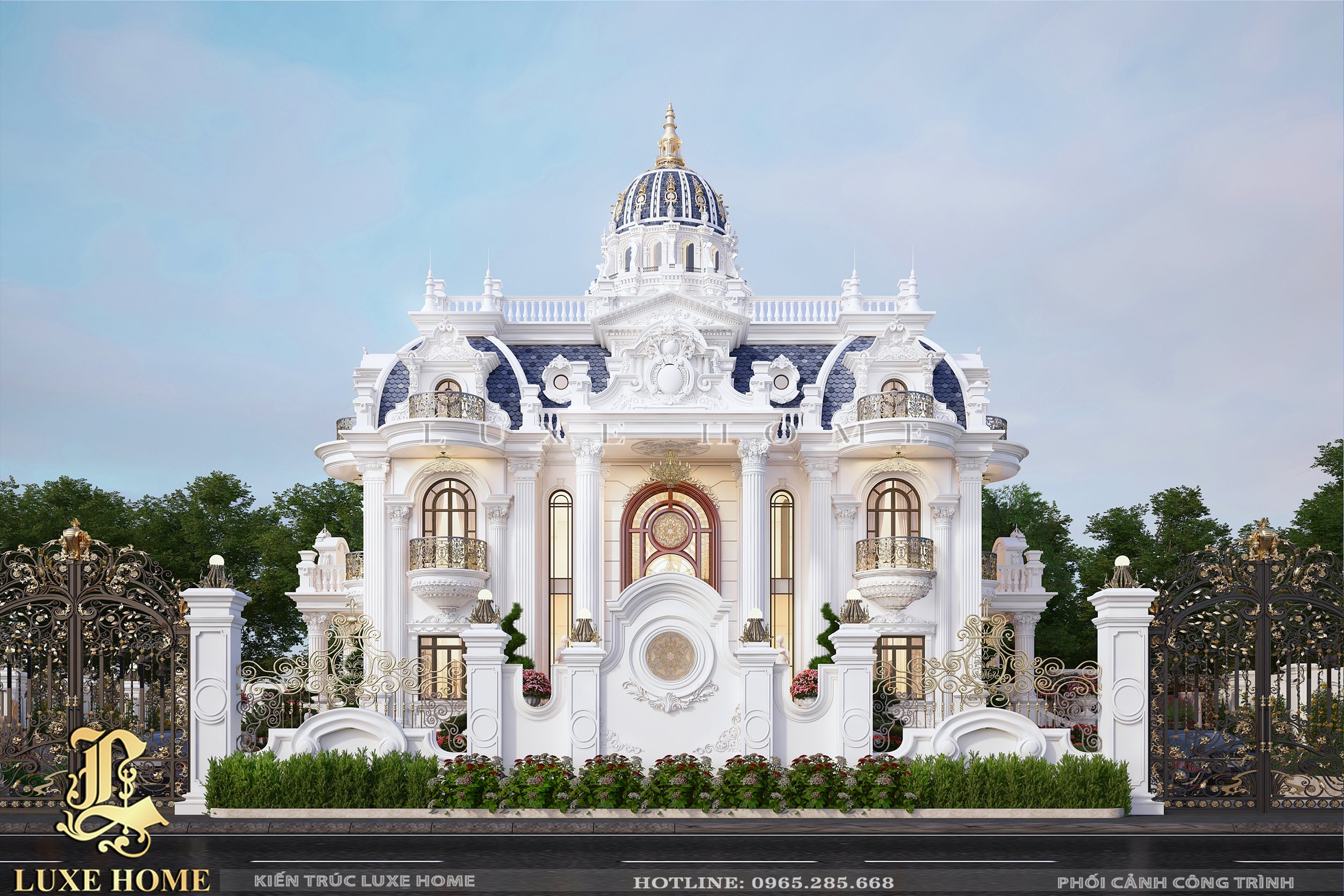 Tổng quan mẫu thiết kế lâu đài dinh thự 2 tầng tại Đồng Nai