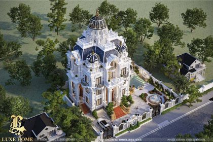 Thiết kế lâu đài kiểu Pháp 4 tầng