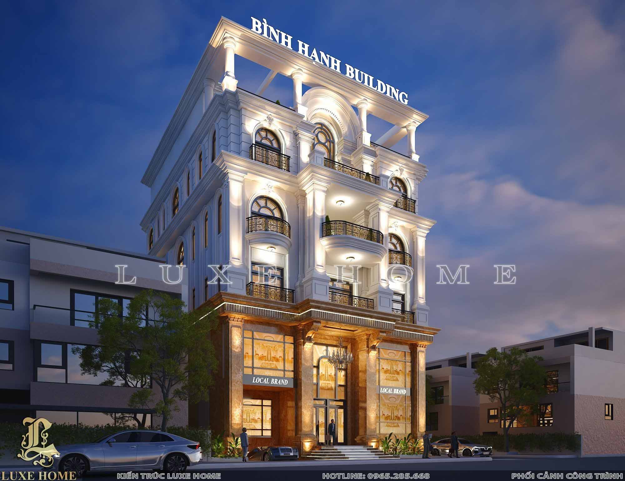 Thiết kế mẫu nhà ở kết hợp kinh doanh 5 tầng 1 tum tại Ba Vì - Hà Nội KD3582