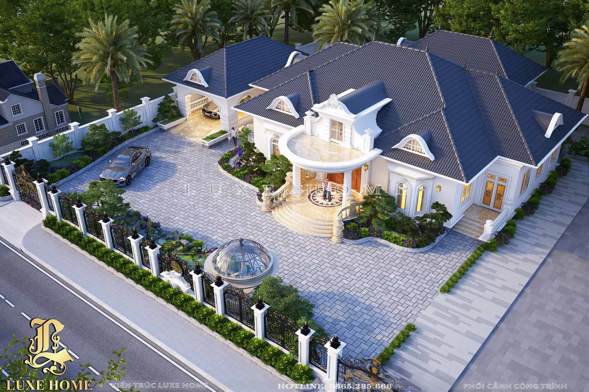 Thiết kế thi công siêu biệt thự nghỉ dưỡng tại Phú Thọ BT3594