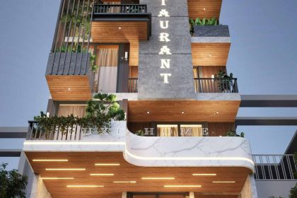 Thiết kế nhà hàng kết hợp cafe phong cách hiện đại tại Yên Khánh - Ninh Bình KD3598