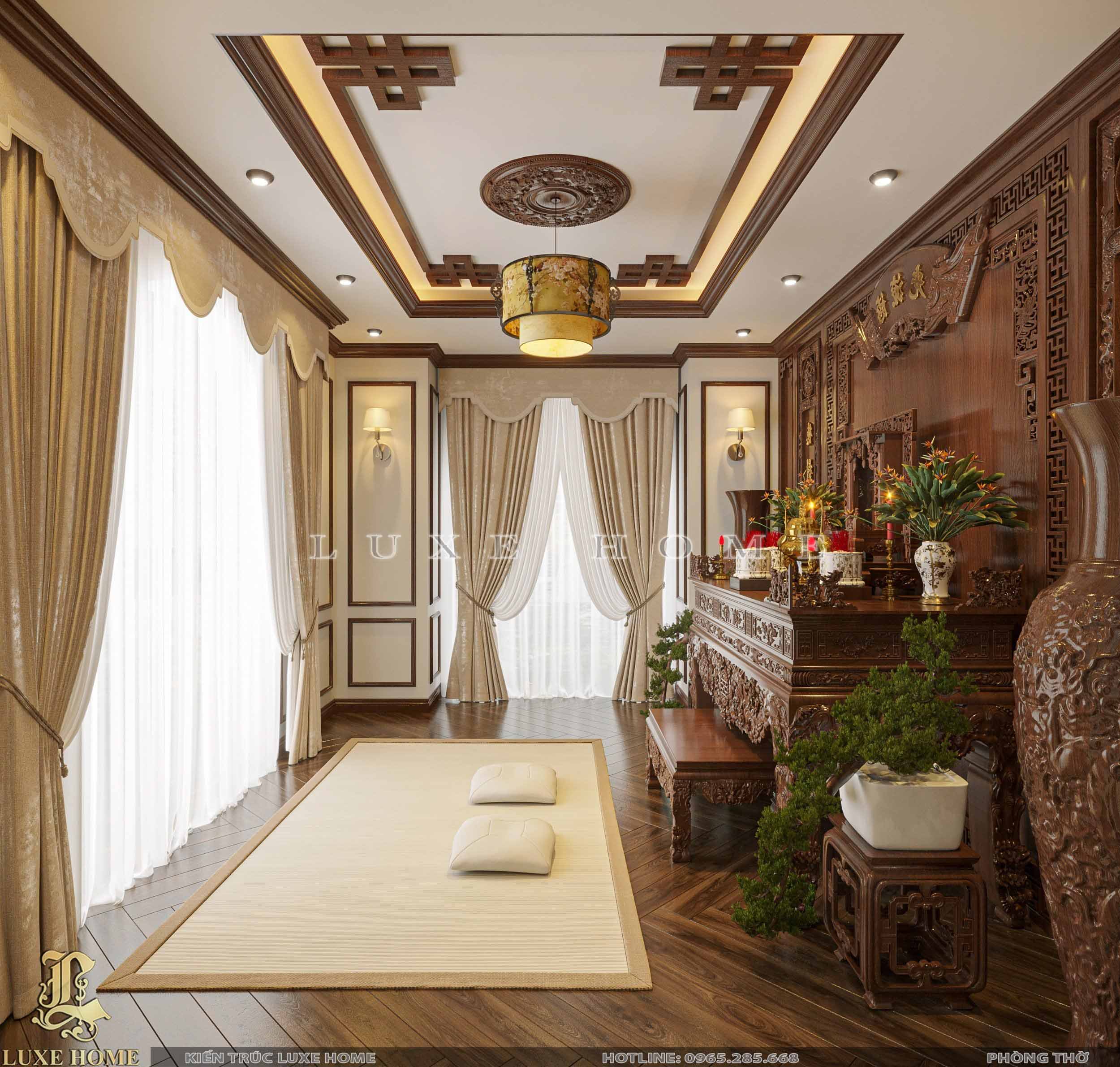 Thiết kế thi công nội thất biệt thự tân cổ điển sang trọng tại Hà Nội BT3599