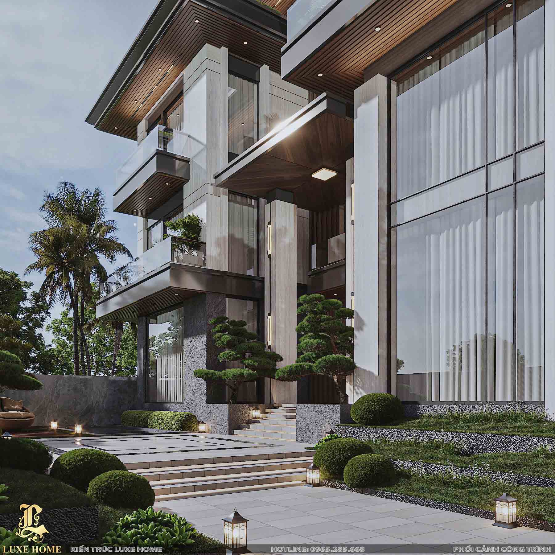 Biệt thự villa nghỉ dưỡng hiện đại 3 tầng 1 tum sang trọng tại Hà Nội