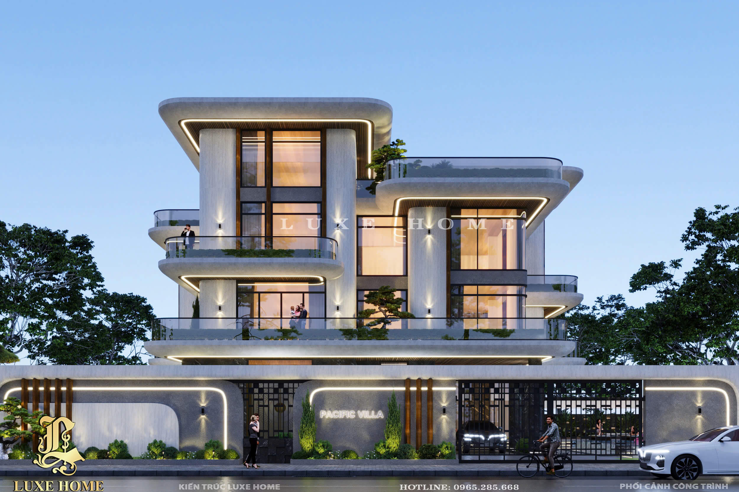 MẪU THIẾT KẾ  SIÊU VILLA HIỆN ĐẠI SANG TRỌNG TẠI QUẬN 2 THÀNH PHỐ HỒ CHÍ MINH BT3671