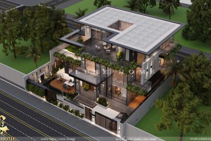 Tổng quan về mẫu thiết kế siêu villa của anh Sơn và chị Huyền