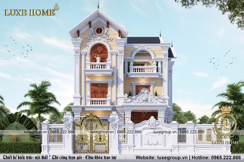 14 mẫu biệt thự tân cổ điển 3 tầng đẹp nhất Việt Nam kiểu Pháp