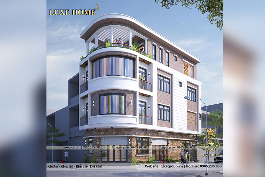 Thiết kế biệt thự 4 tầng hiện đại Tại Thanh Oai – BT 4119