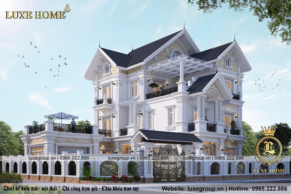 Biệt thự 3 tầng tân cổ điển đẹp tráng lệ tại quận Tân Phú  LOUIS