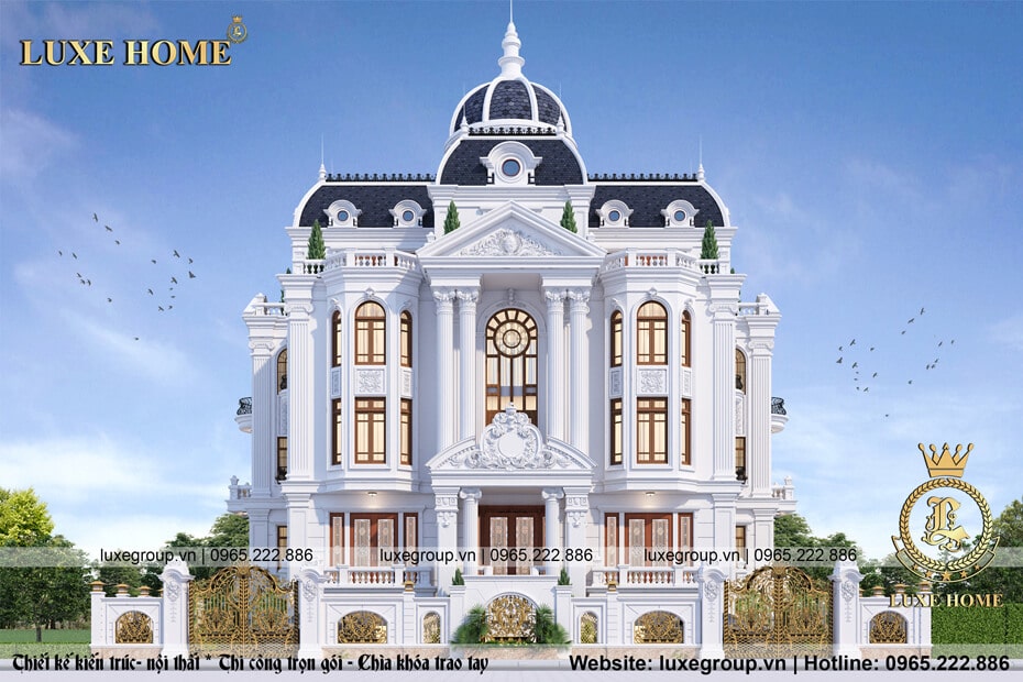 Mẫu thiết kế lâu đài tân cổ điển đẹp xa hoa tại Bình Phước – LD 41118
